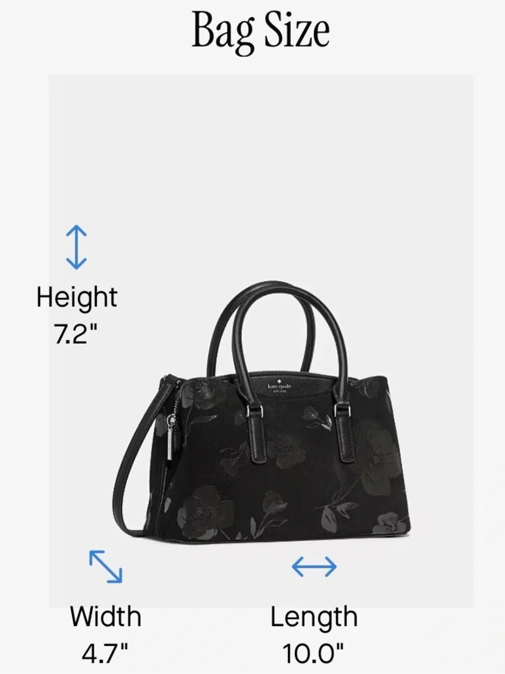 NWT KATE SPADE Thompson Street Floral Suede Small Satchel Bag
